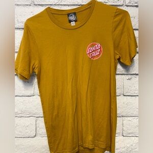 Santa Cruz Skateboards Yellow Short Sleeve Tee